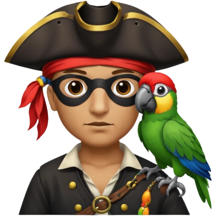 pirate and parrot emoji