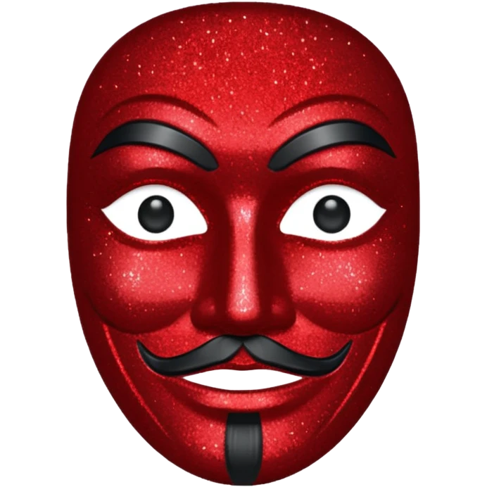 red glitter anonymous emoji