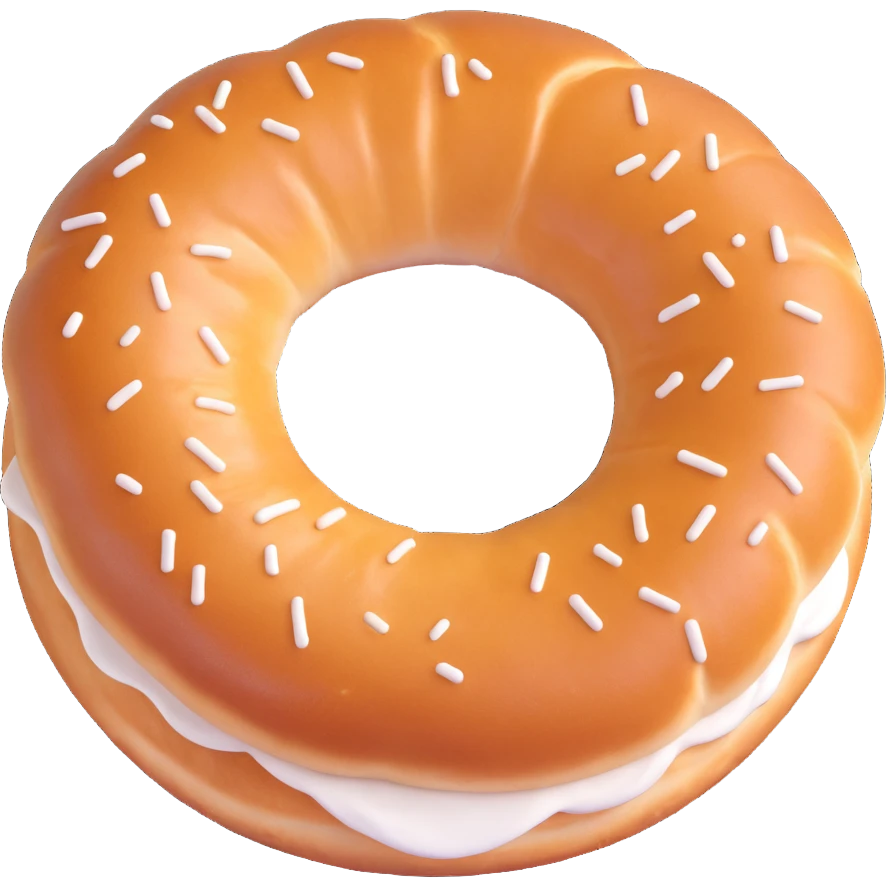 a simit, the Turkish sesame bread ring, 3D emoji style emoji