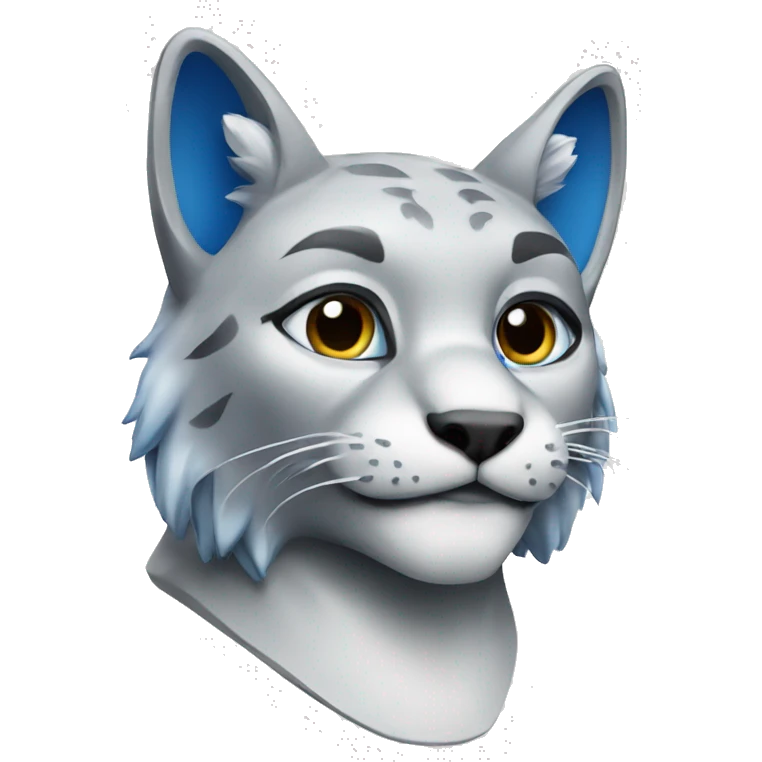 A blue lynx with a laptop emoji