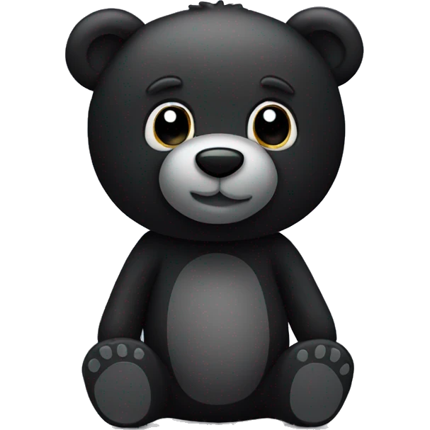 black teddy bear  emoji