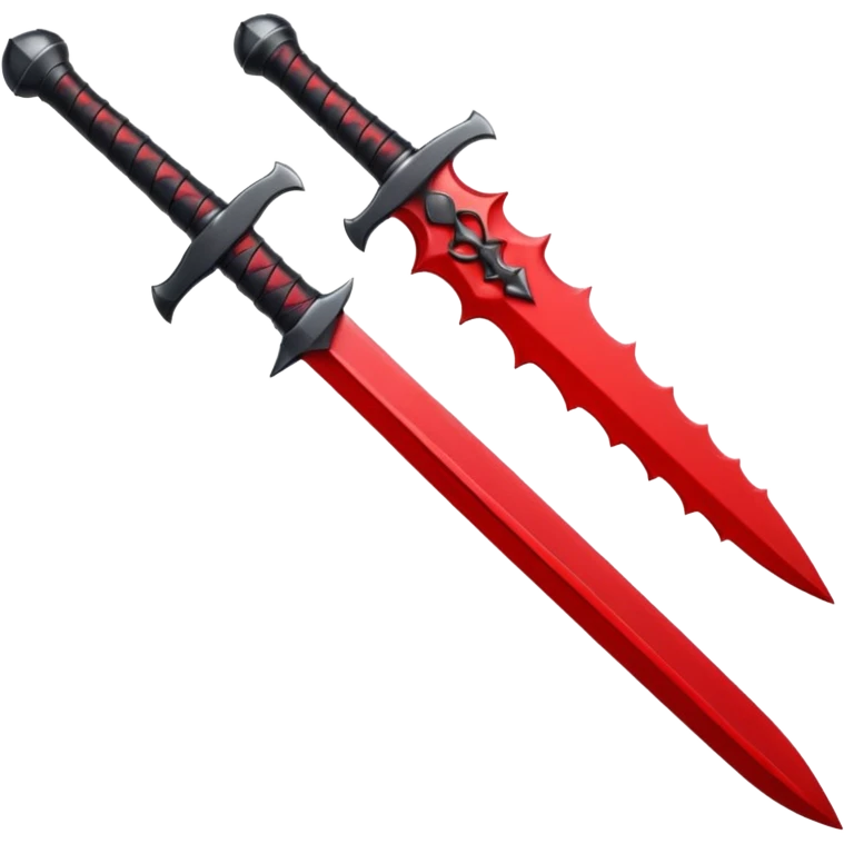 iOS sticker, ritual dagger, red blade, black handle, minimal emoji