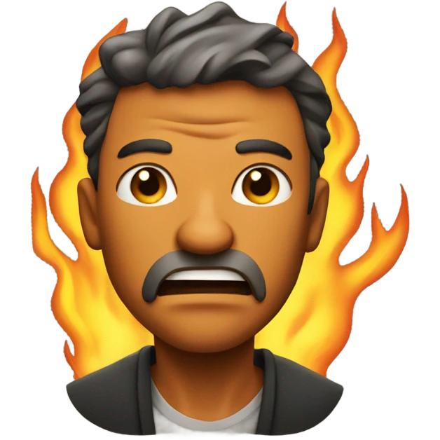 Man on fire emoji