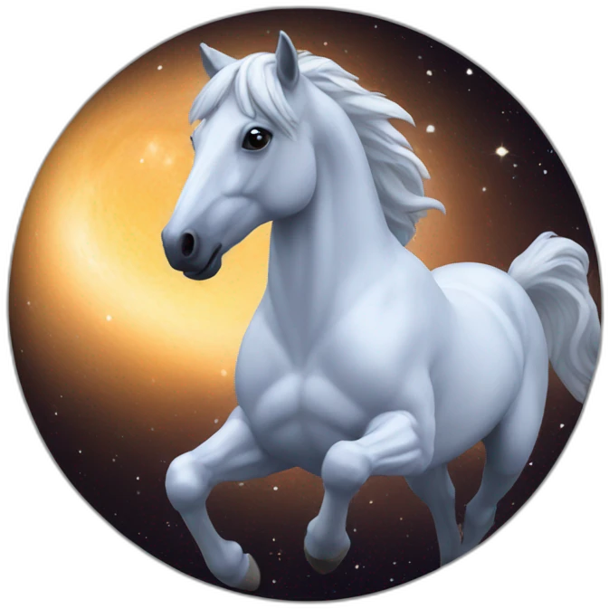 photorealistic space horse emoji