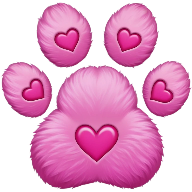 paw print with hearts emoji
