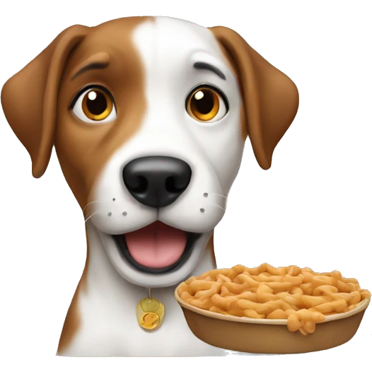 a dog begging for food emoji