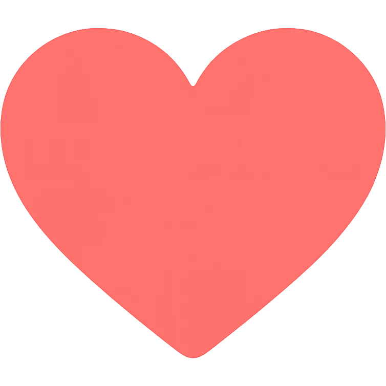 colored icon of a heart emoji