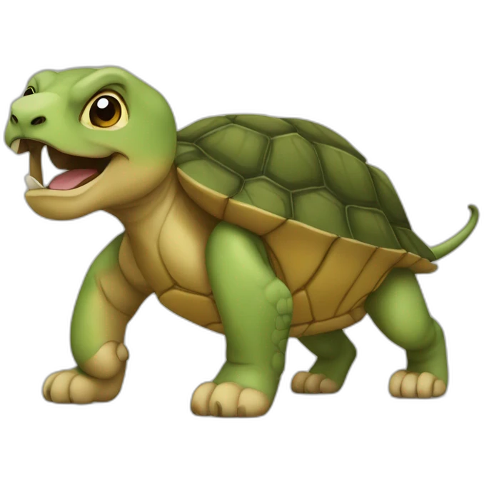 Tortue sur un lion emoji