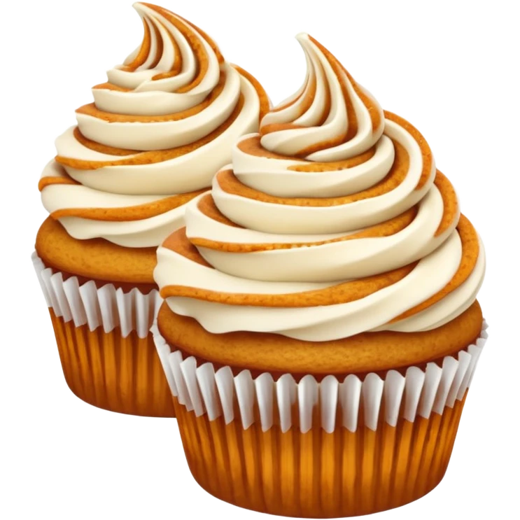 Pumpkin Spice Swirl Cupcakes emoji