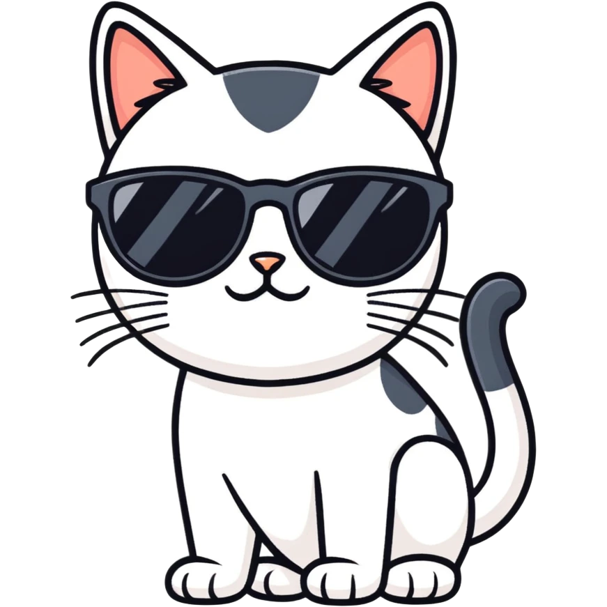 Cat with sunglasses emoji
