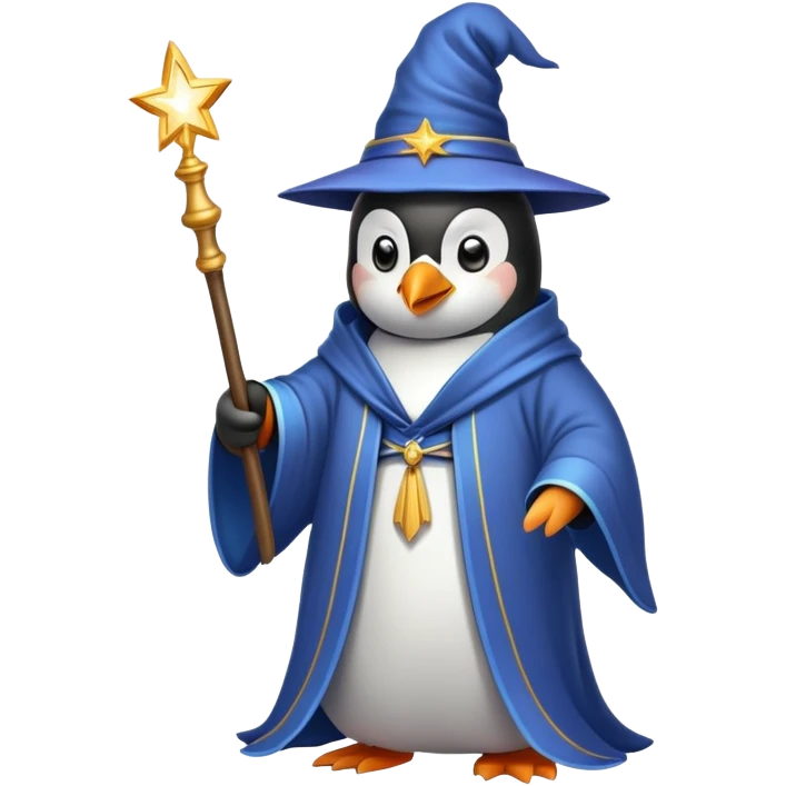Penguin Wizard emoji