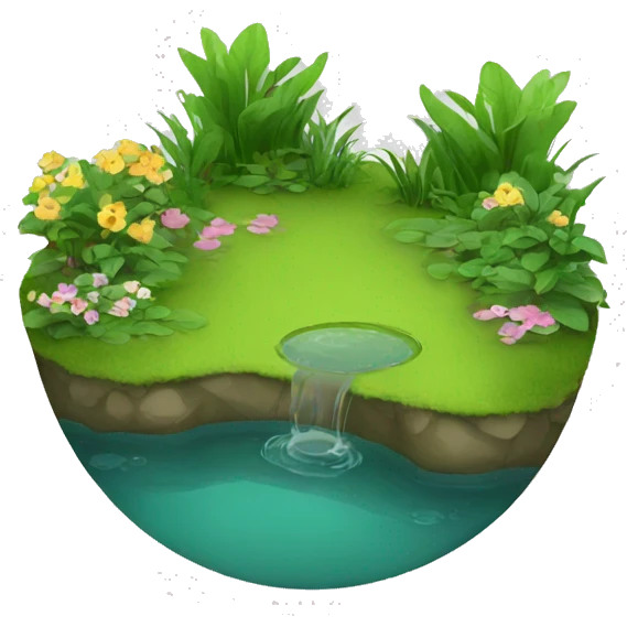 garden pond emoji