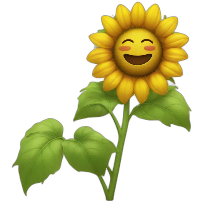 Smiling sunflower emoji