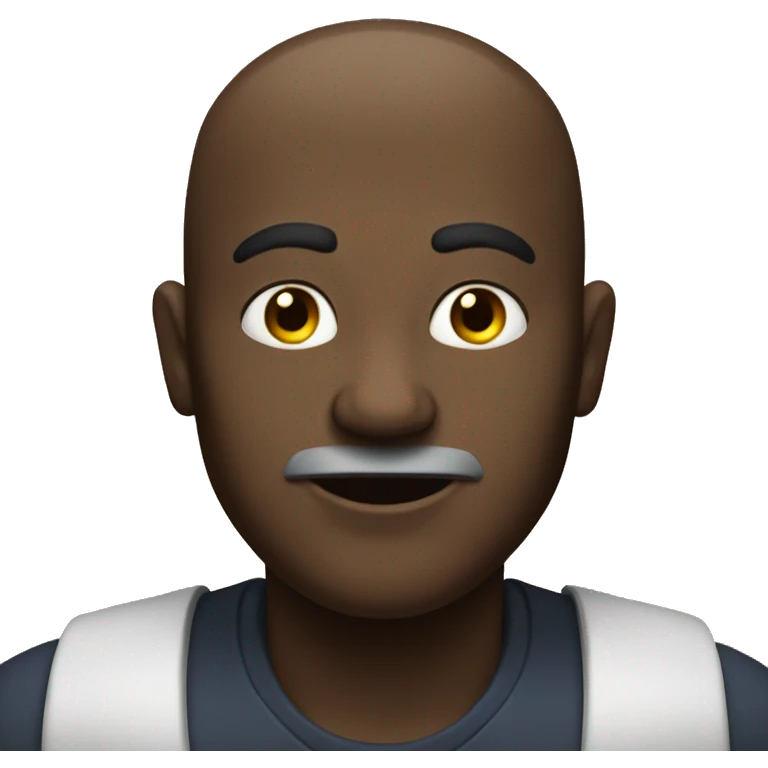 Gros noir sans moustache emoji