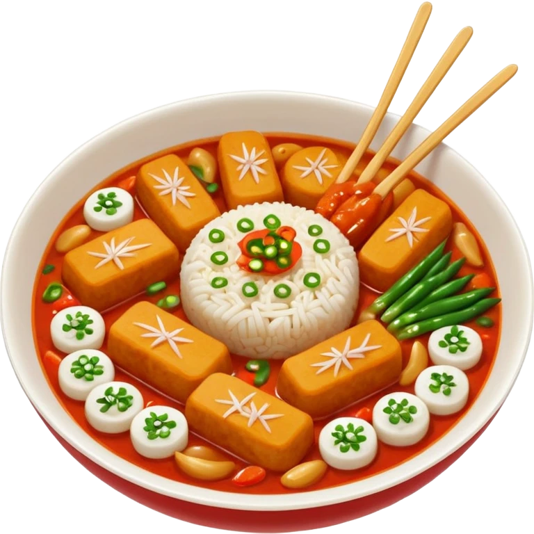 Tteokbokki in a bowl emoji