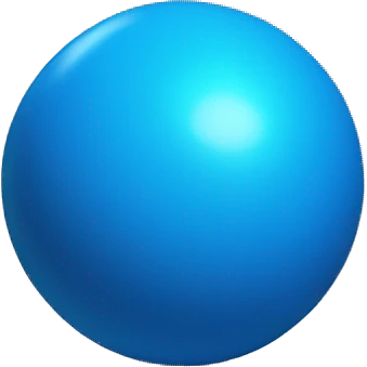 blue sphere that has a knob emoji