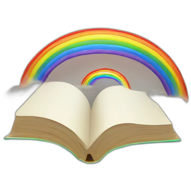  open book rainbow emoji