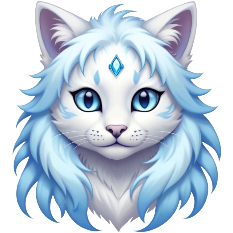 Kawaii dark edgy fantasy pastel ethereal anthro feline fursona animal creature emoji