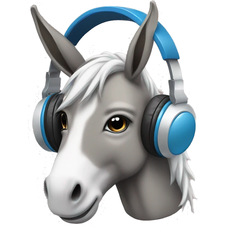 Donkey unicorn wit headphones emoji