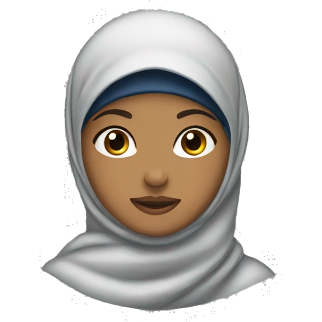 hijabi girl wearing cap backward with rizz facial expression emoji