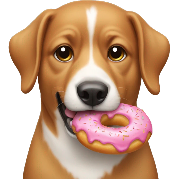 dog eating a donut  emoji