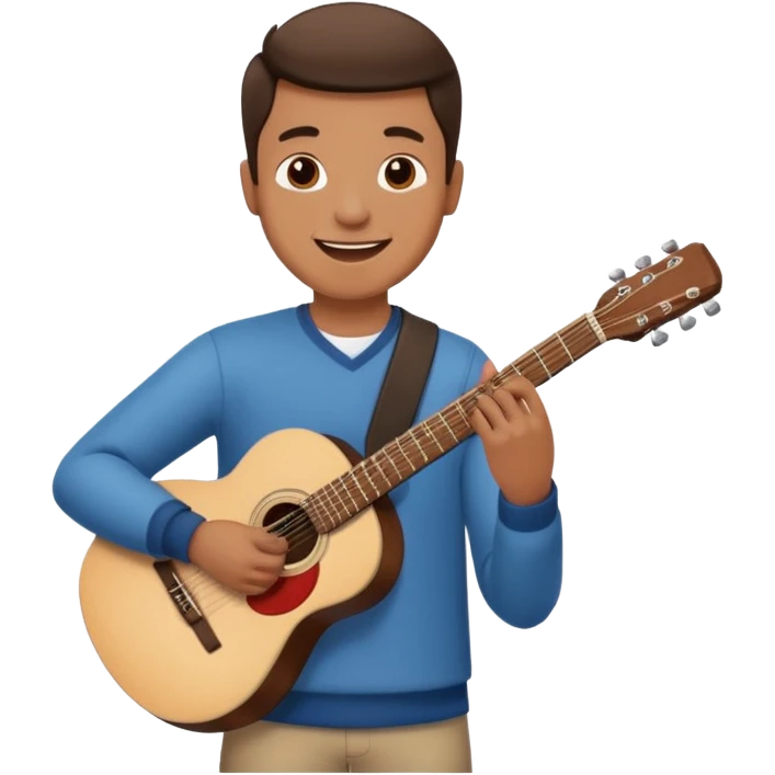man holding guitar emoji