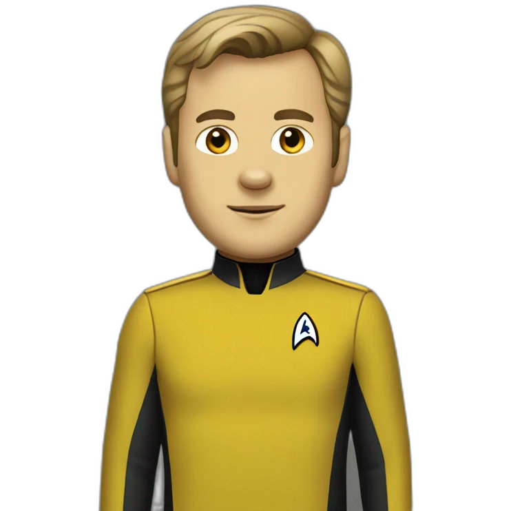 James Kirk with Starfleet yellow uniform (Star Trek) emoji