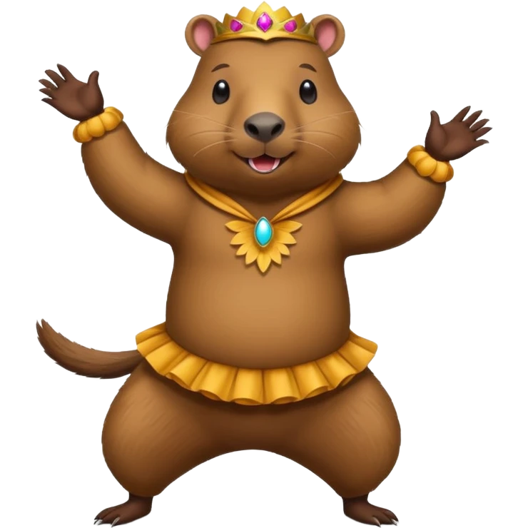 capybara is dancing in costume emoji