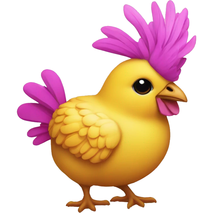 conejito rosado, pollito amarillo emoji