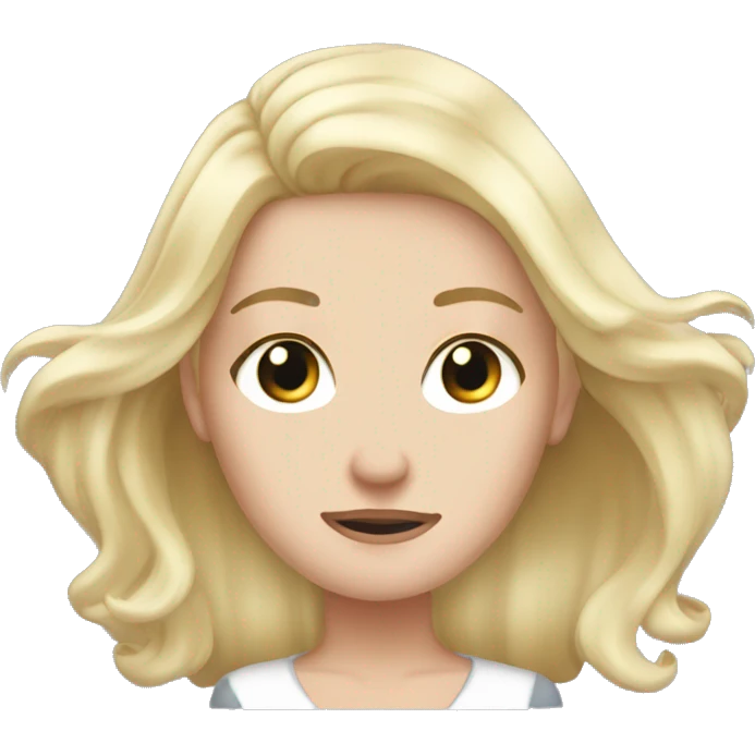 bowing down white girl blonde hair emoji