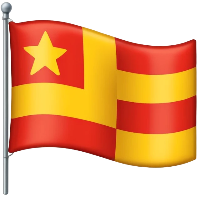Bandera con colores, rojo, amarillo y negro emoji