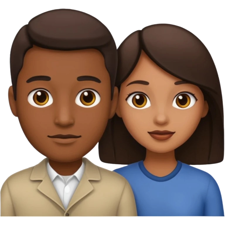 Black and white couple emoji