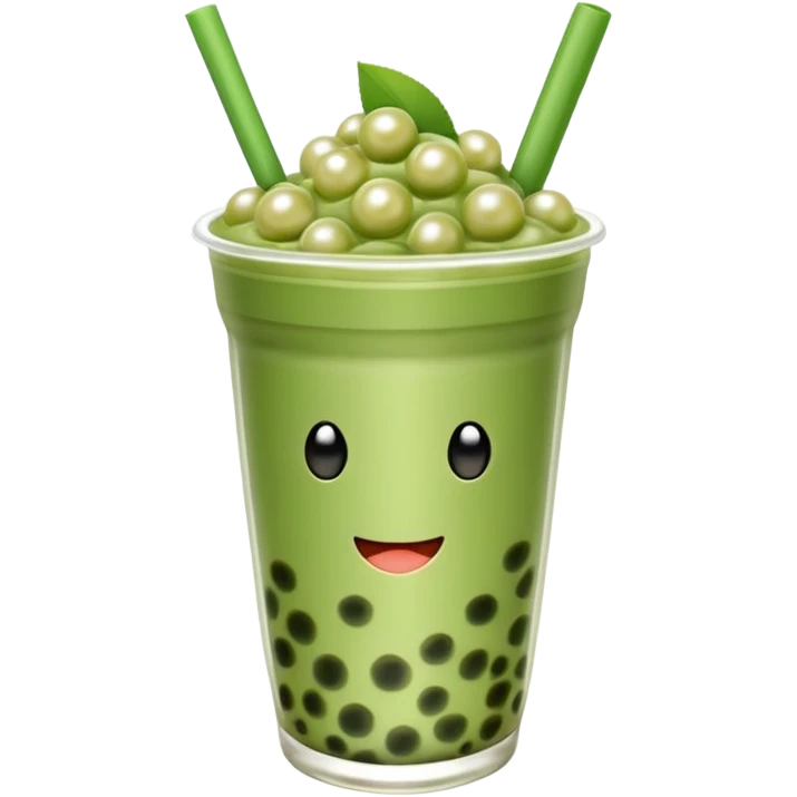 Matcha boba tea emoji emoji