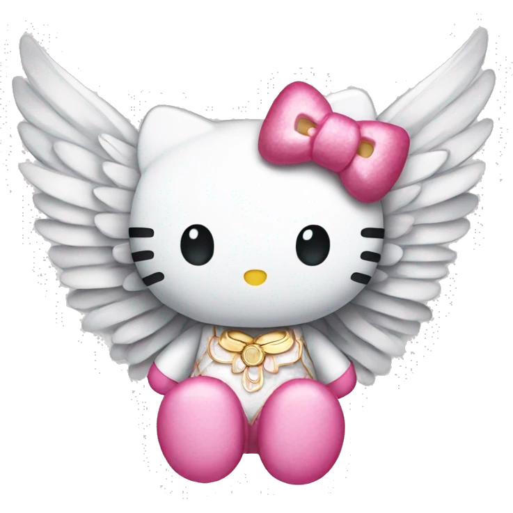 Hello Kitty wearing victoria secret wings  emoji