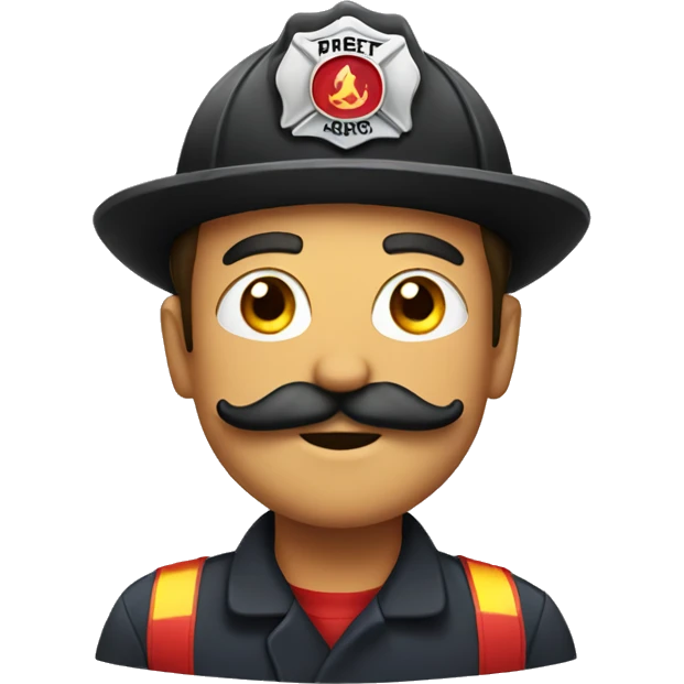 Firefighter with mustache  emoji