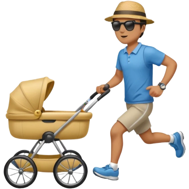 man running with stroller emoji