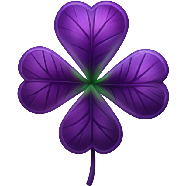 Four leaf purple clover emoji