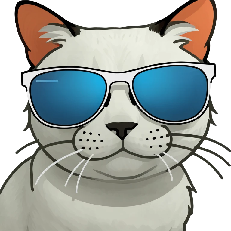 Cat with sunglasses emoji