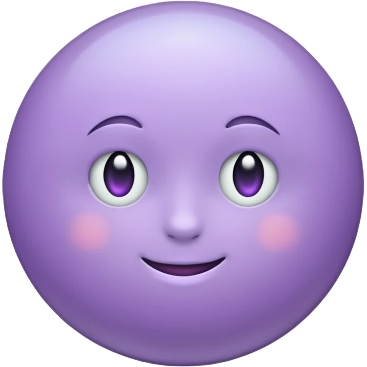 realistic looking lilac moon emoji