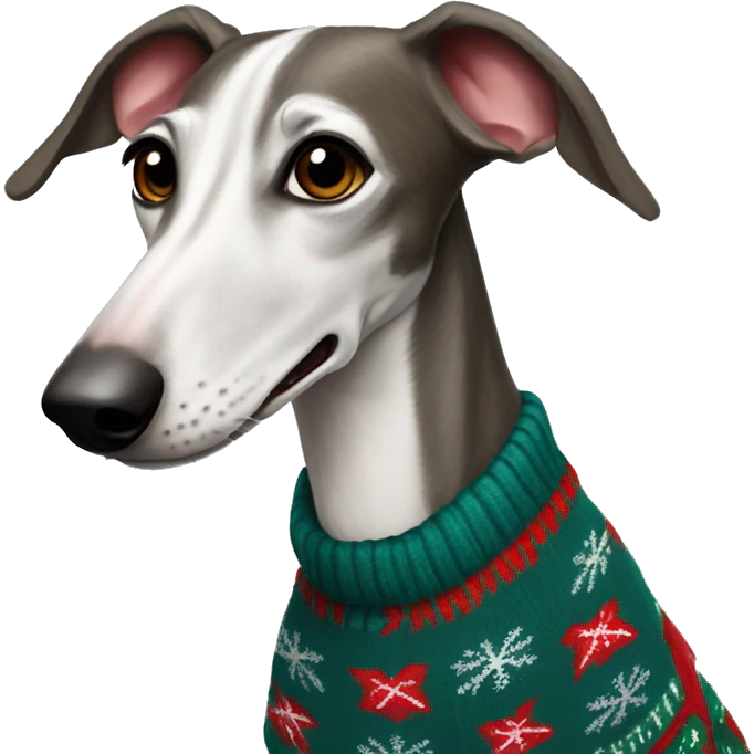 Galgo spanisch in christmas Sweater  emoji