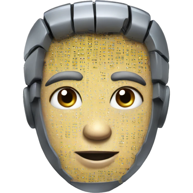 ai computer android person chip cuter eyes emoji