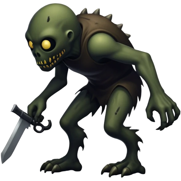 AI Boggy man stalking a human emoji