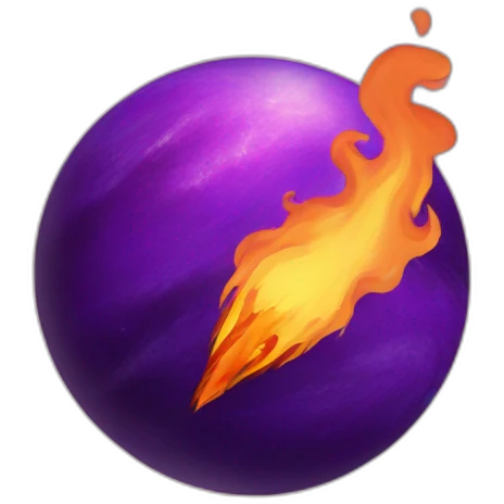 purple planet on fire emoji
