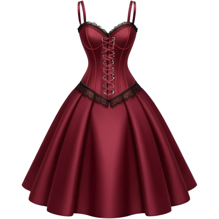 burgundury corset dress emoji