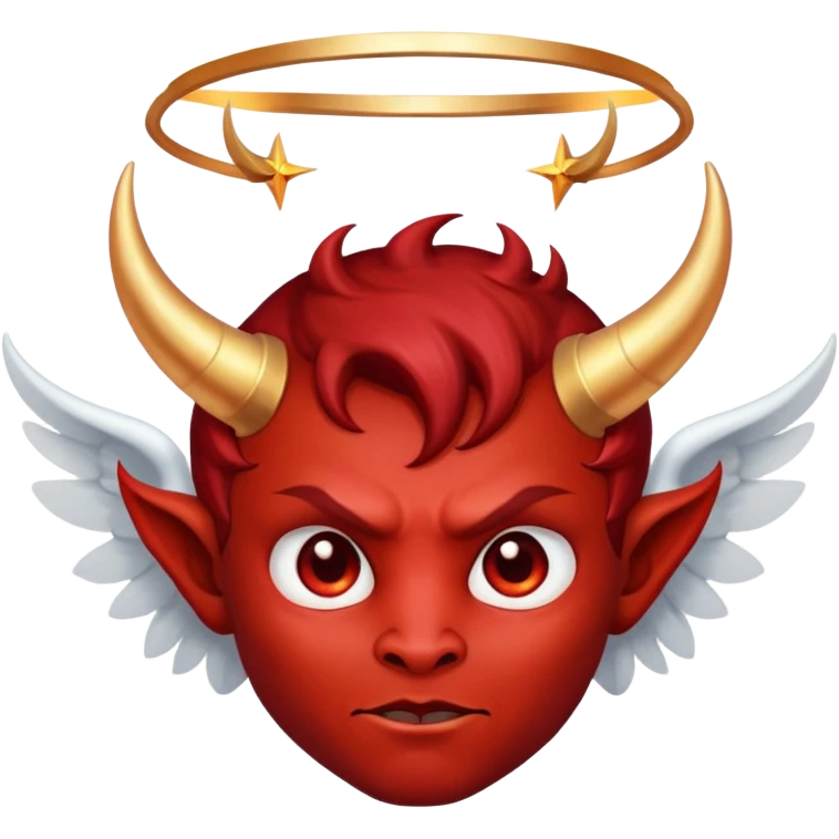 devil with angel halo emoji