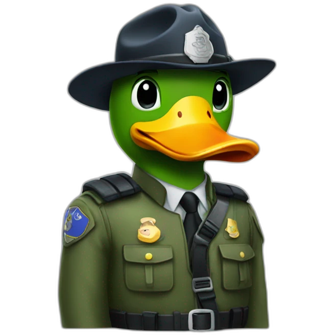 Duck policman emoji