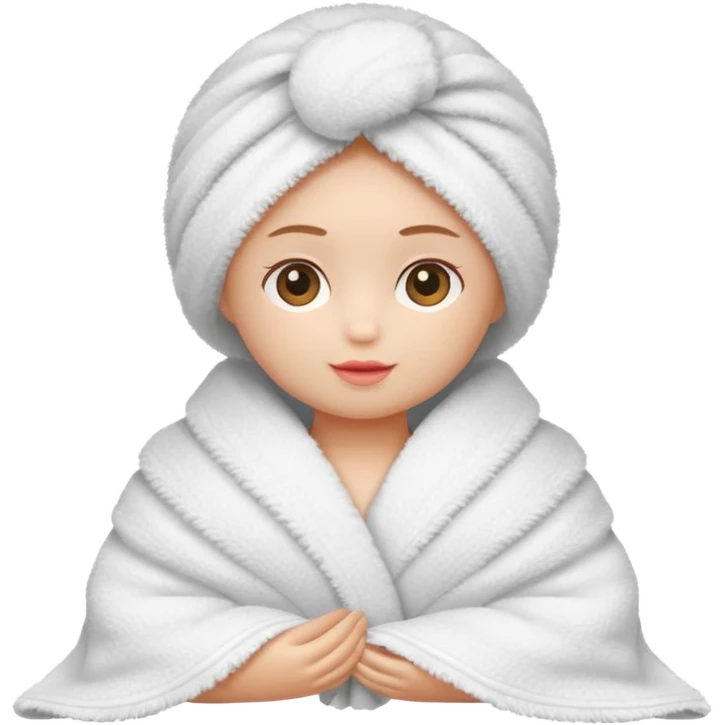 Una muñeca en toalla  emoji