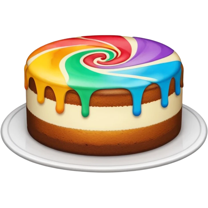 colorful marble cake, minimal, simple, clear emoji