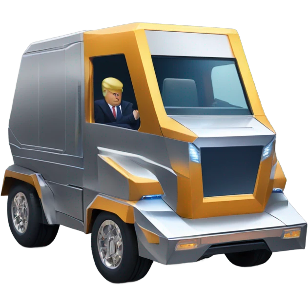 Trump as a cyber truck emoji