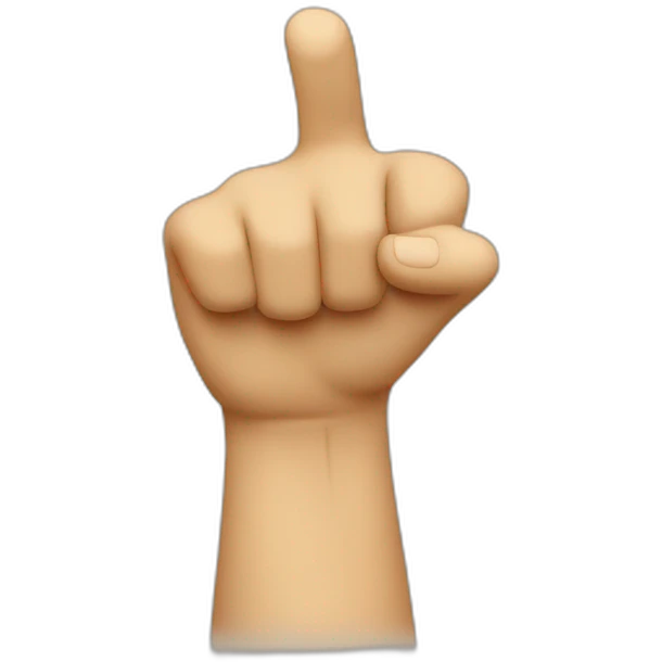 Design a pointing finger emoji directed towards the viewer emoji